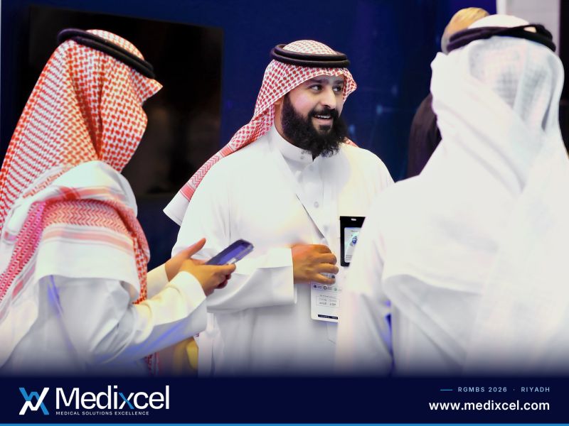 Visitors at the Medixcel booth during RGMBS 2026